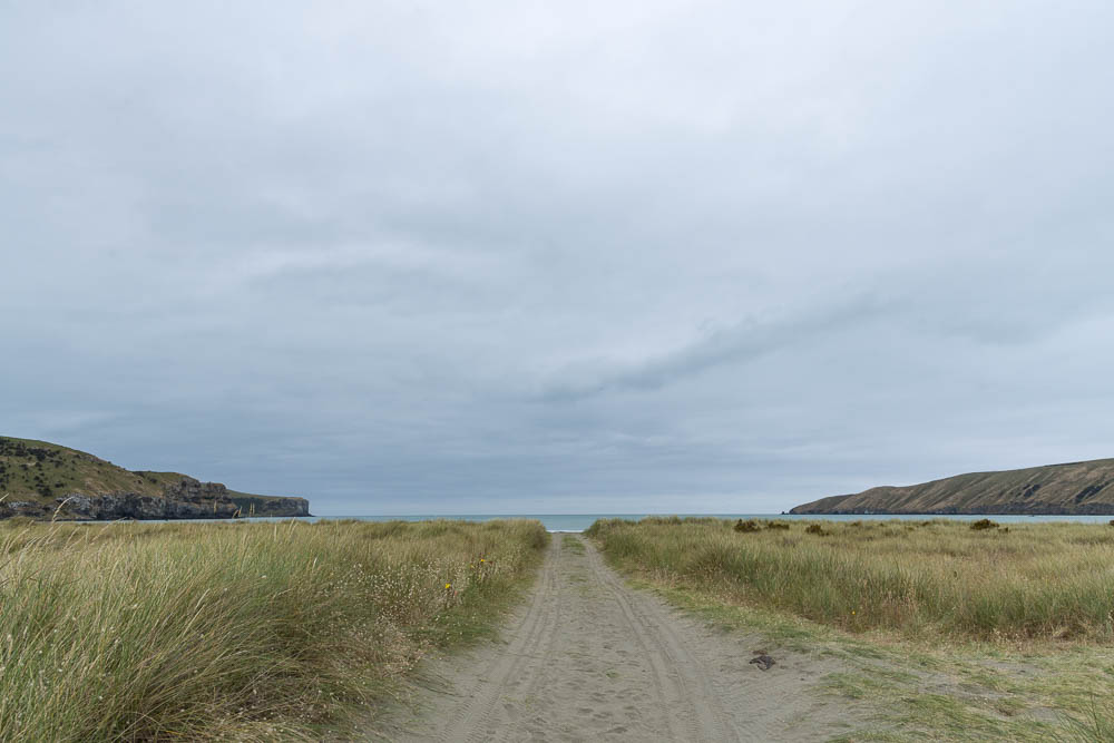 Okains Bay Weg zum Strand