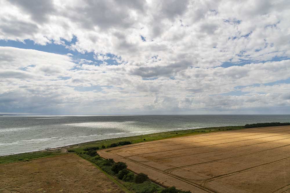 Ausblick vom Leuchtturm Flügge auf Fehmarn