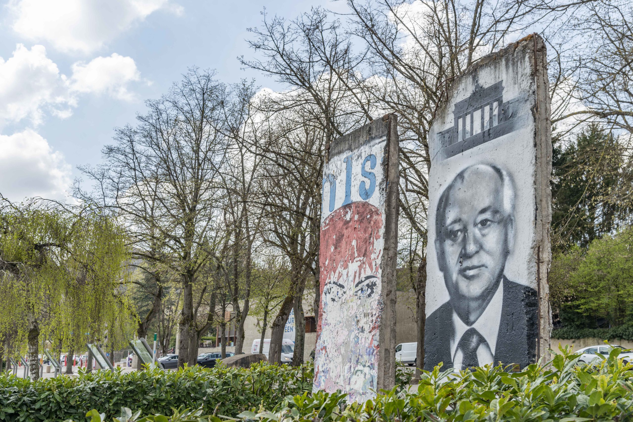 Teile der Berliner Mauer in Schengen