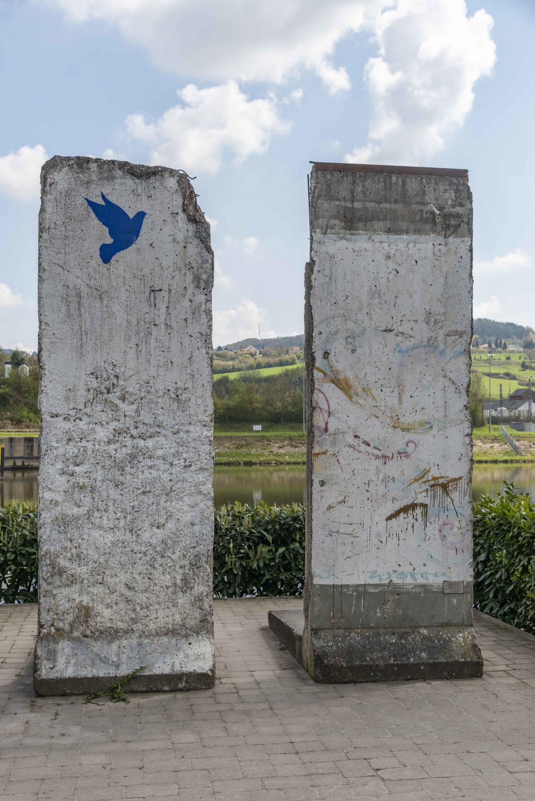 Teile der Berliner Mauer in Schengen