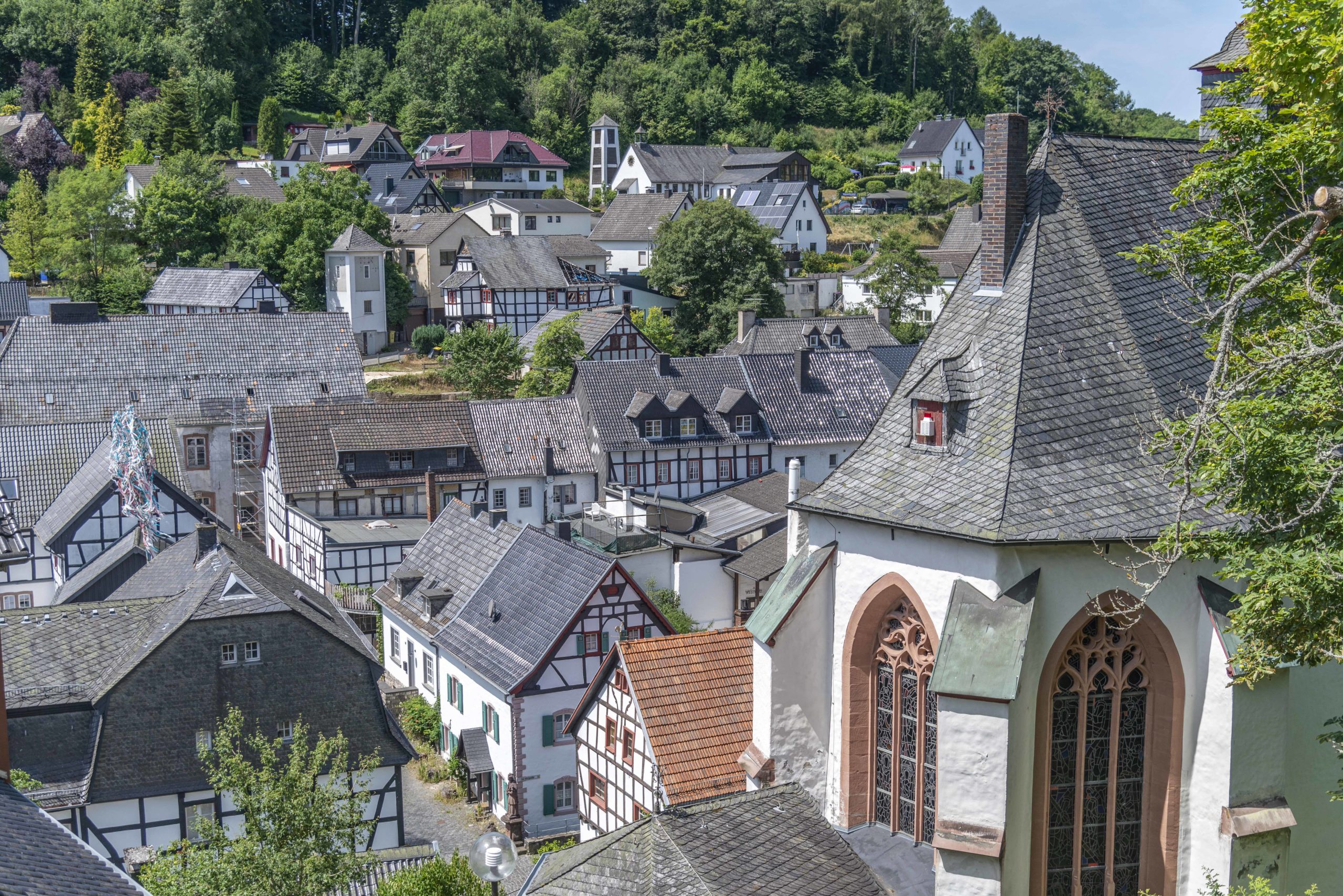 Blankenheim vom Burghügel aus